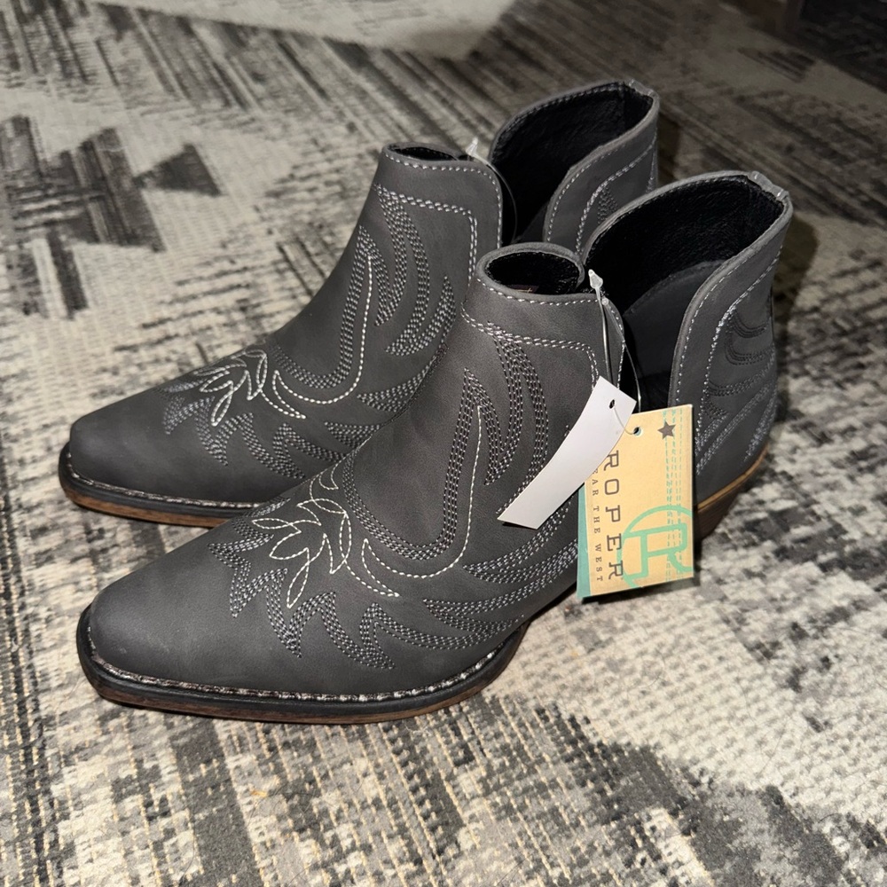 Roper Charcoal Ankle Booties